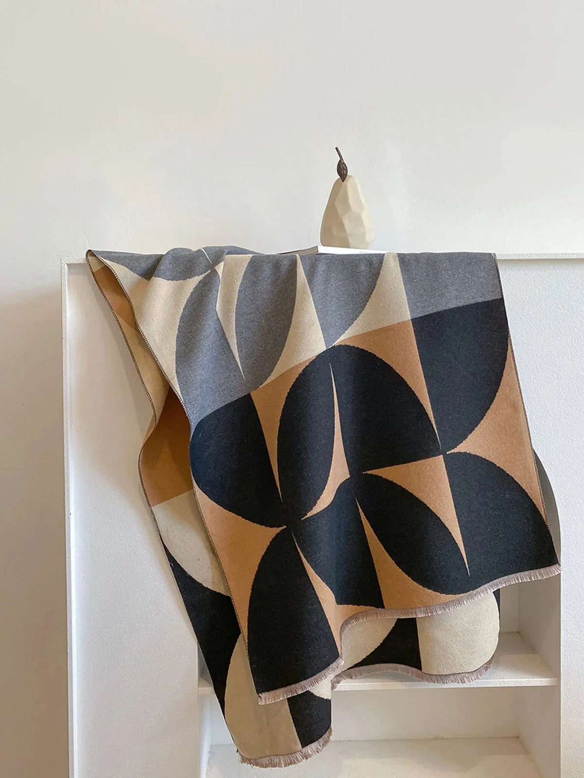 Scarf Reversible Cashmere Blend Lightweight Warmth