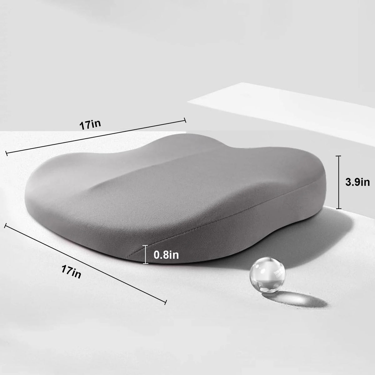 Seat Booster Cushion Memory Foam Non-Slip 3.1-Inch Lift