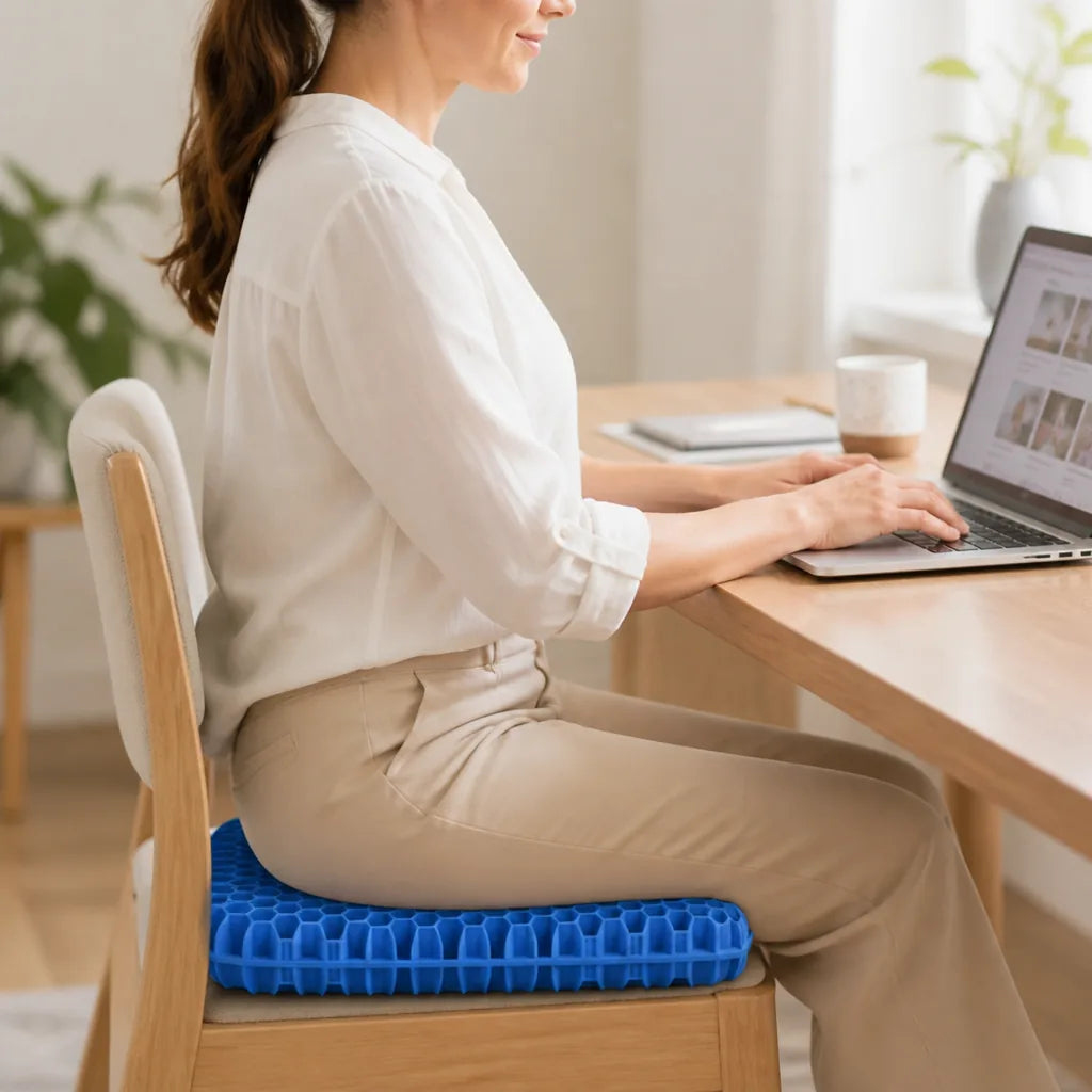Seat Cushion Cooling Memory Foam Removable Non-Slip Cover