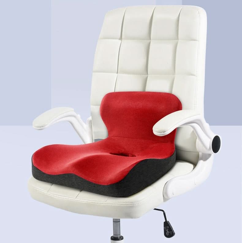 Seat Cushion Ergonomic L-Shape Memory Foam Removable Washable Cover