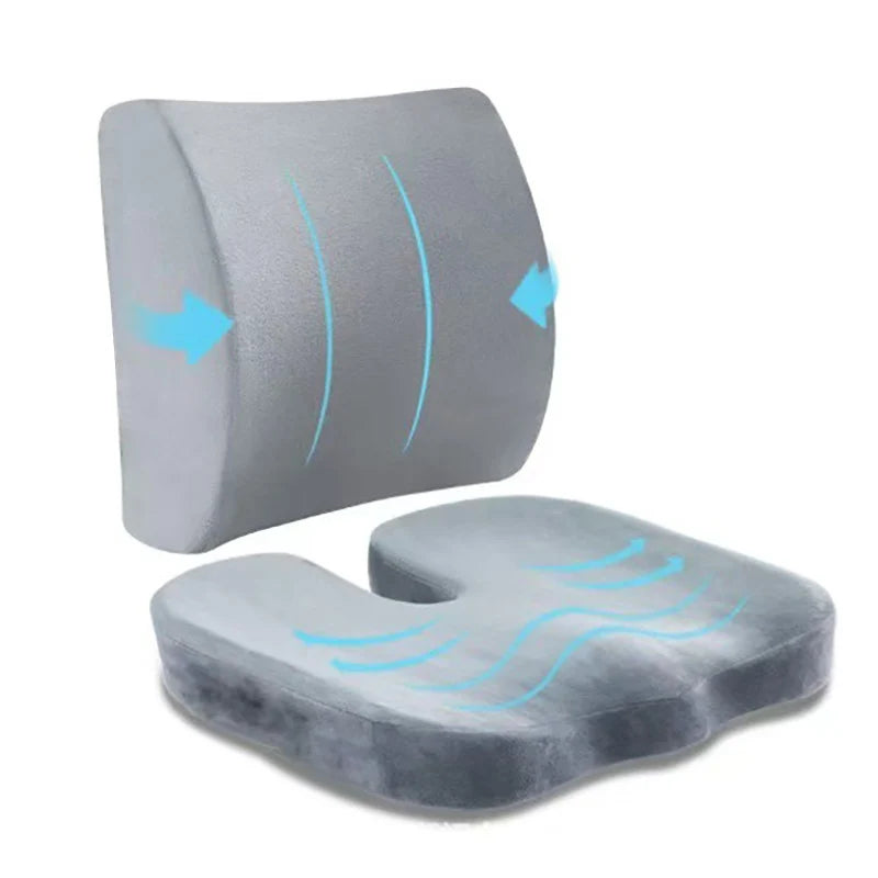 Seat Cushion Gel Memory Foam Non-Slip Surface