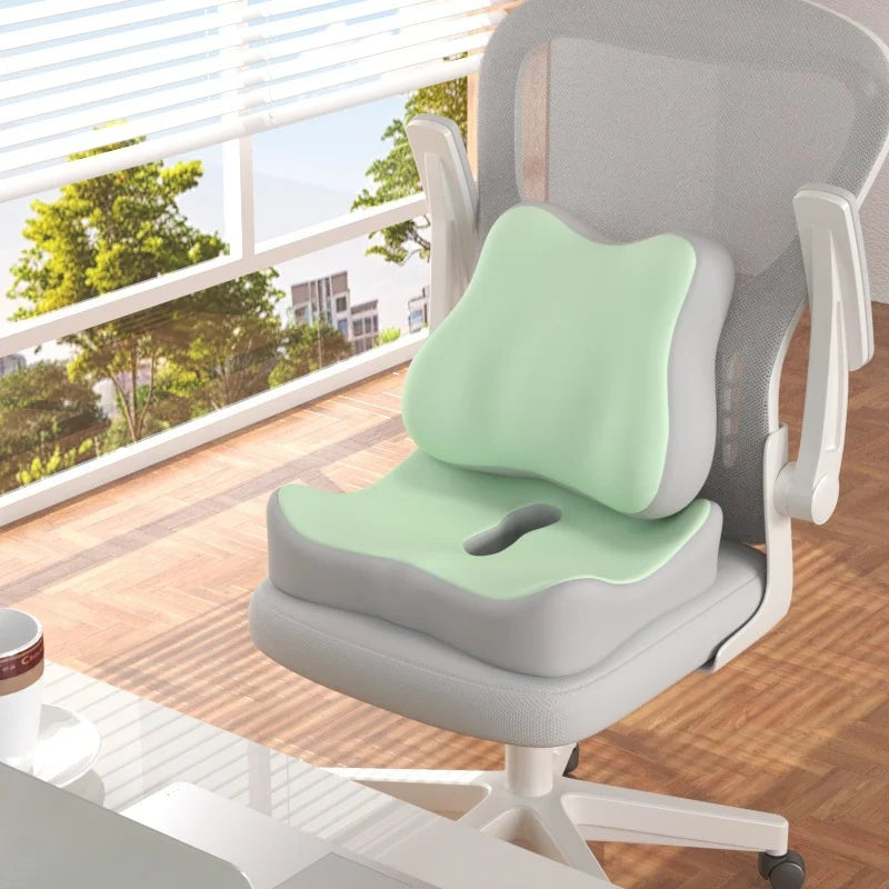 Seat Cushion & Lumbar Support Memory Foam
