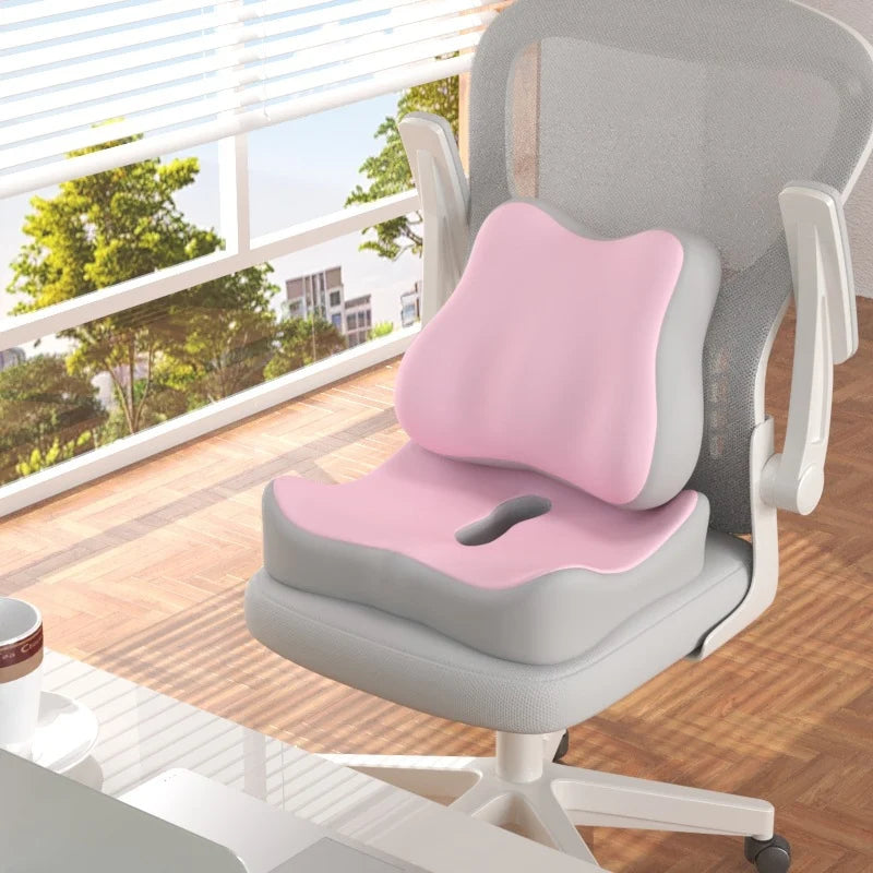 Seat Cushion & Lumbar Support Memory Foam
