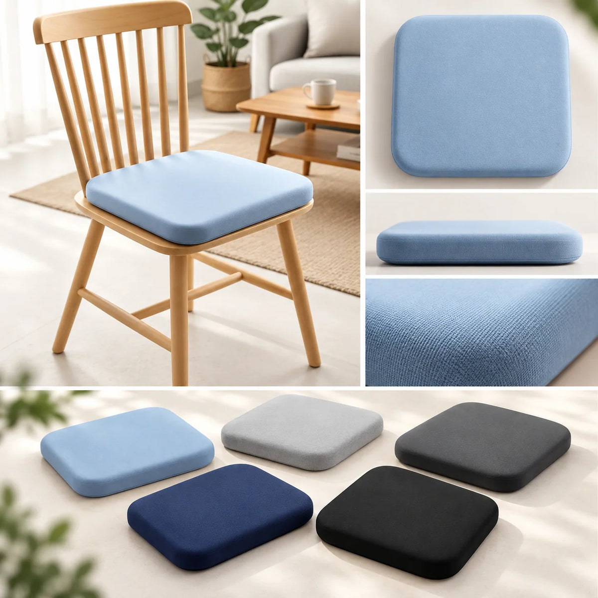 Seat Cushion Memory Foam Tailbone Support Pressure Relief
