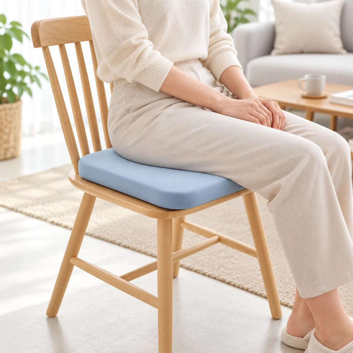 Seat Cushion Memory Foam Tailbone Support Pressure Relief