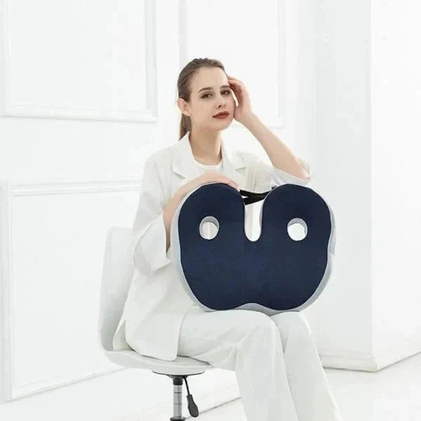 Seat Cushion Repositionable Sections Contoured Ventilated & Washable Cover