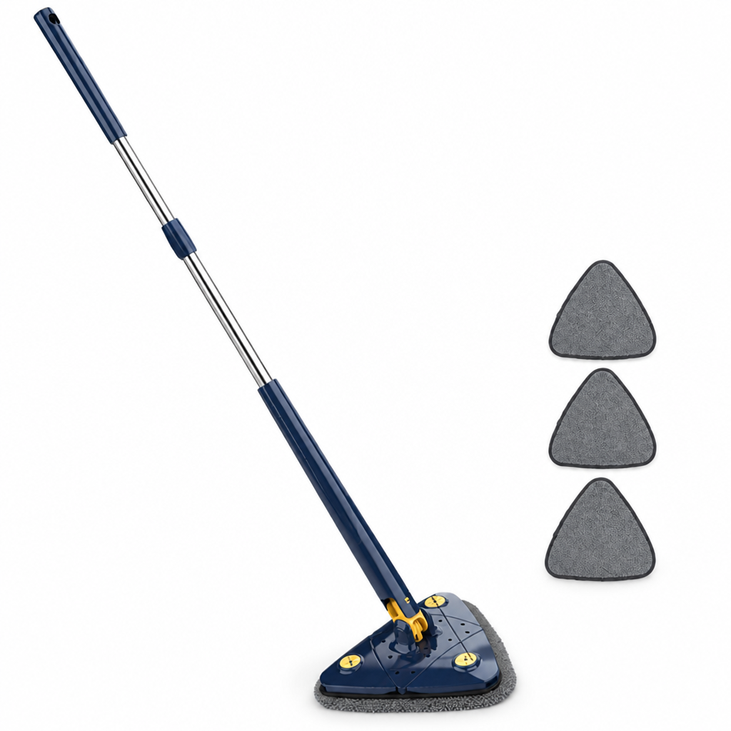 Self-Wringing 360° Rotating Triangle Mop (Telescopic Handle)