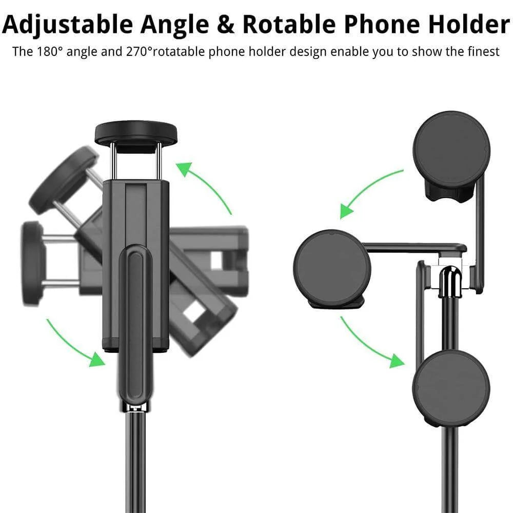 Selfie Stick Tripod Foldable Adjustable Bluetooth Remote