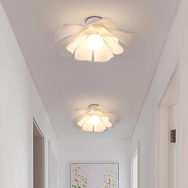 Semi-Flush Ceiling Light Petal Layered Soft Diffused Three Sizes