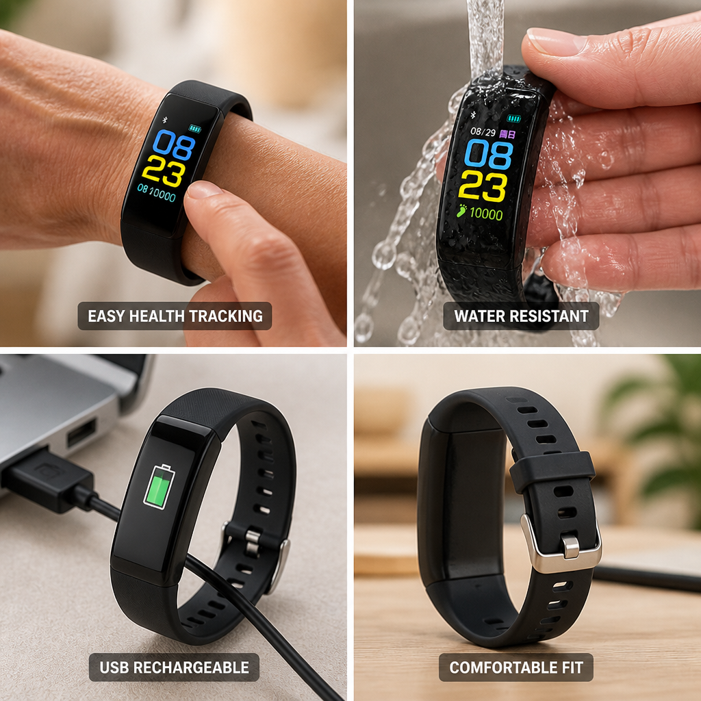 Senior-Friendly Heart Rate & Blood Pressure Smartwatch