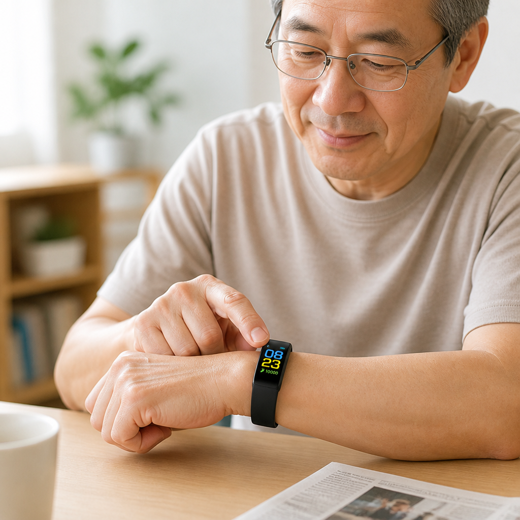 Senior-Friendly Heart Rate & Blood Pressure Smartwatch