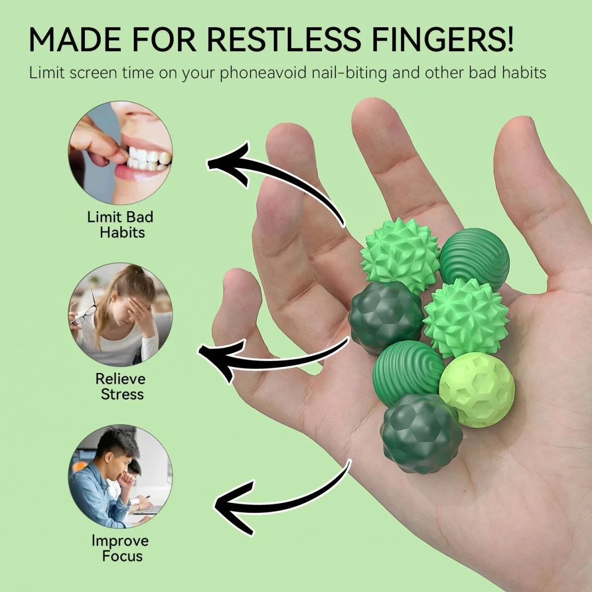 Sensory Stones Magnetic Textured Silicone for Stress Relief