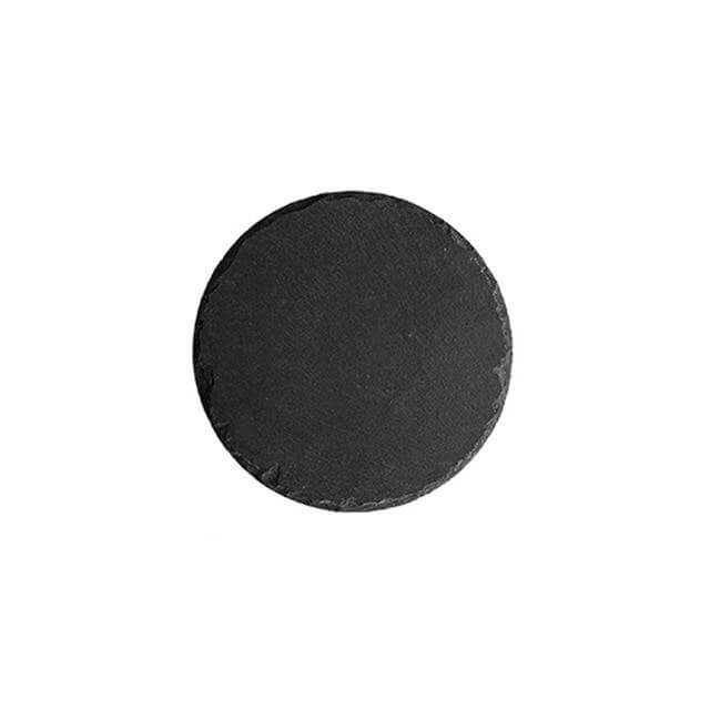 Serving Board Round Slate Insert With Wooden Handle
