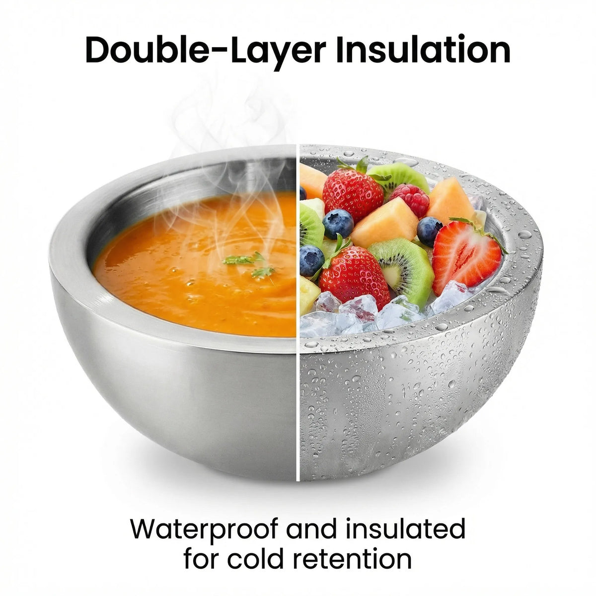 Serving Bowl Double-Walled Insulated 304 Stainless Steel