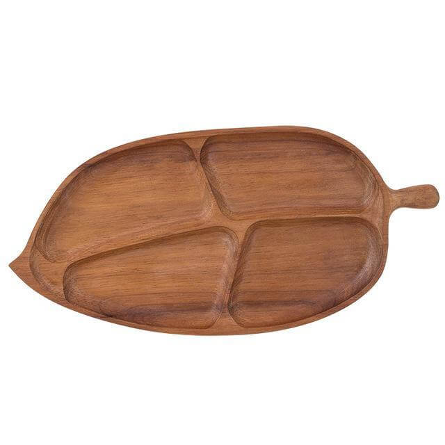 Serving Plate Fish-Shaped Natural Fir Wood