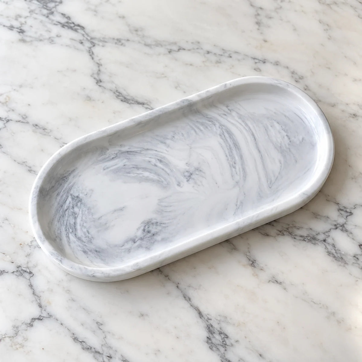 Serving Plate Irregular Square Porcelain Botanical Pattern Glossy Glaze