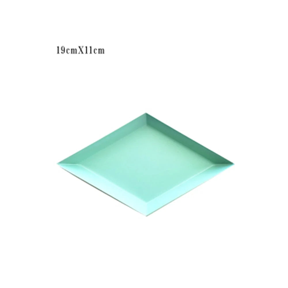 Serving Tray Metal Geometric Design