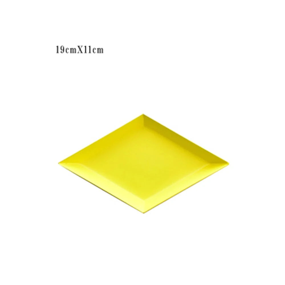 Serving Tray Metal Geometric Design