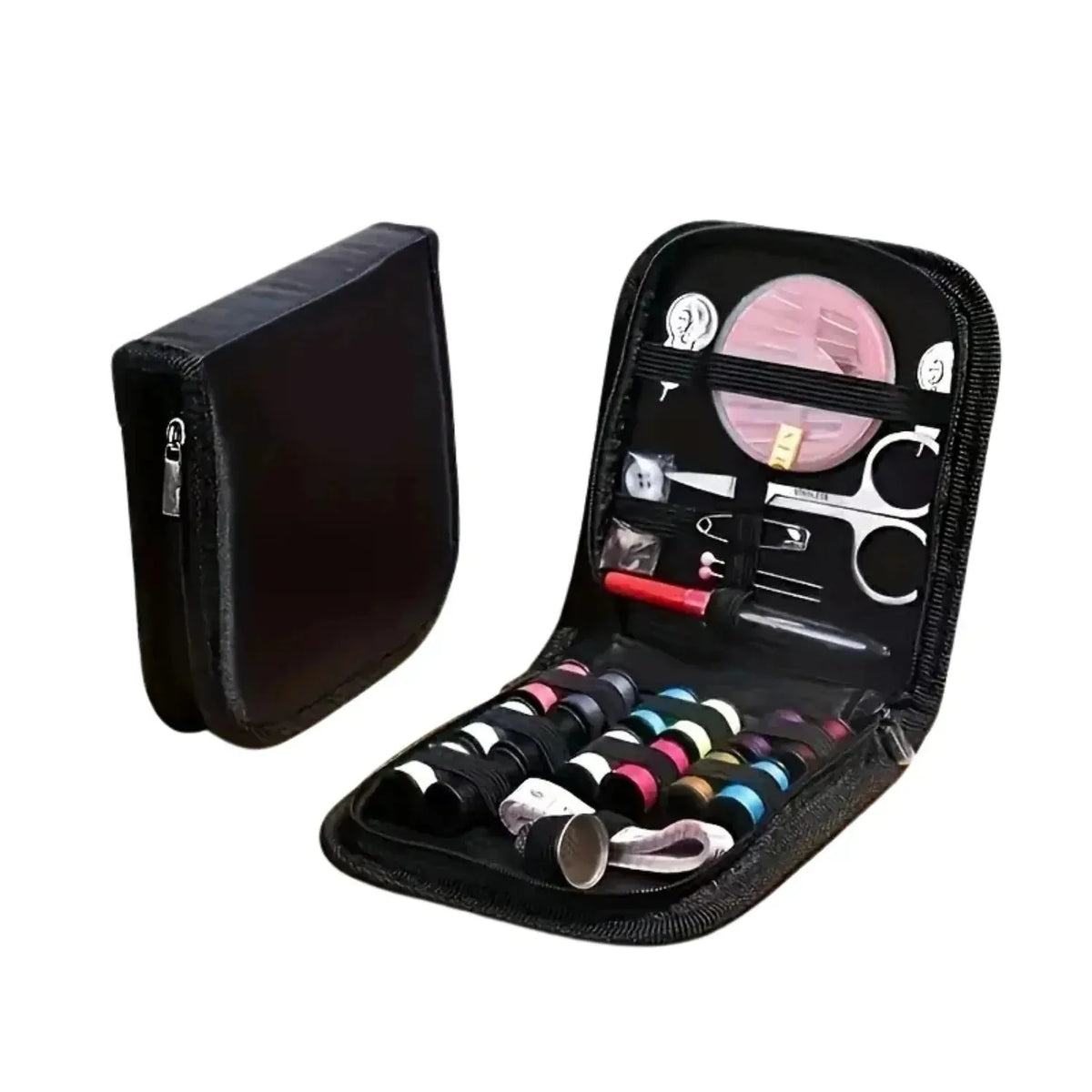 Sewing Kit Compact Travel Case With Threads Needles Buttons & Scissors