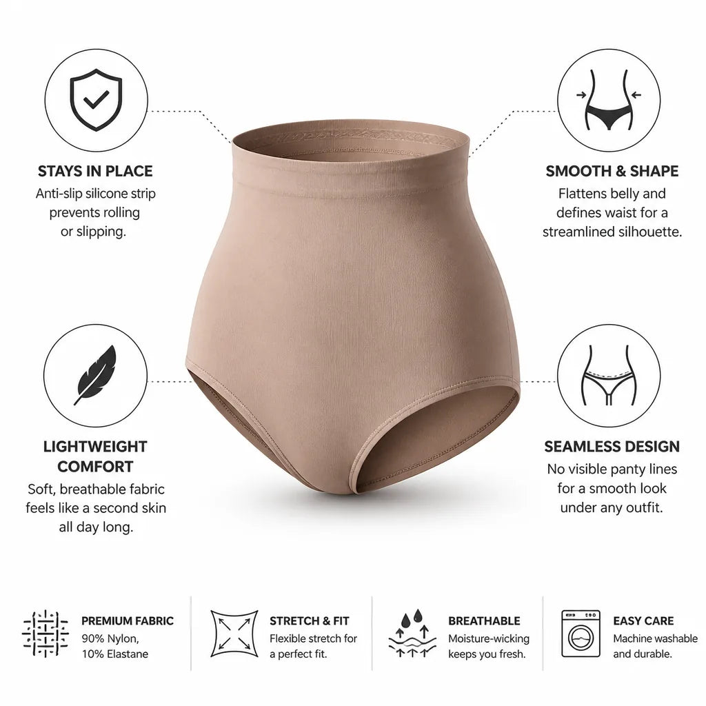 Shaping Briefs High-Waist Seamless Anti-Slip
