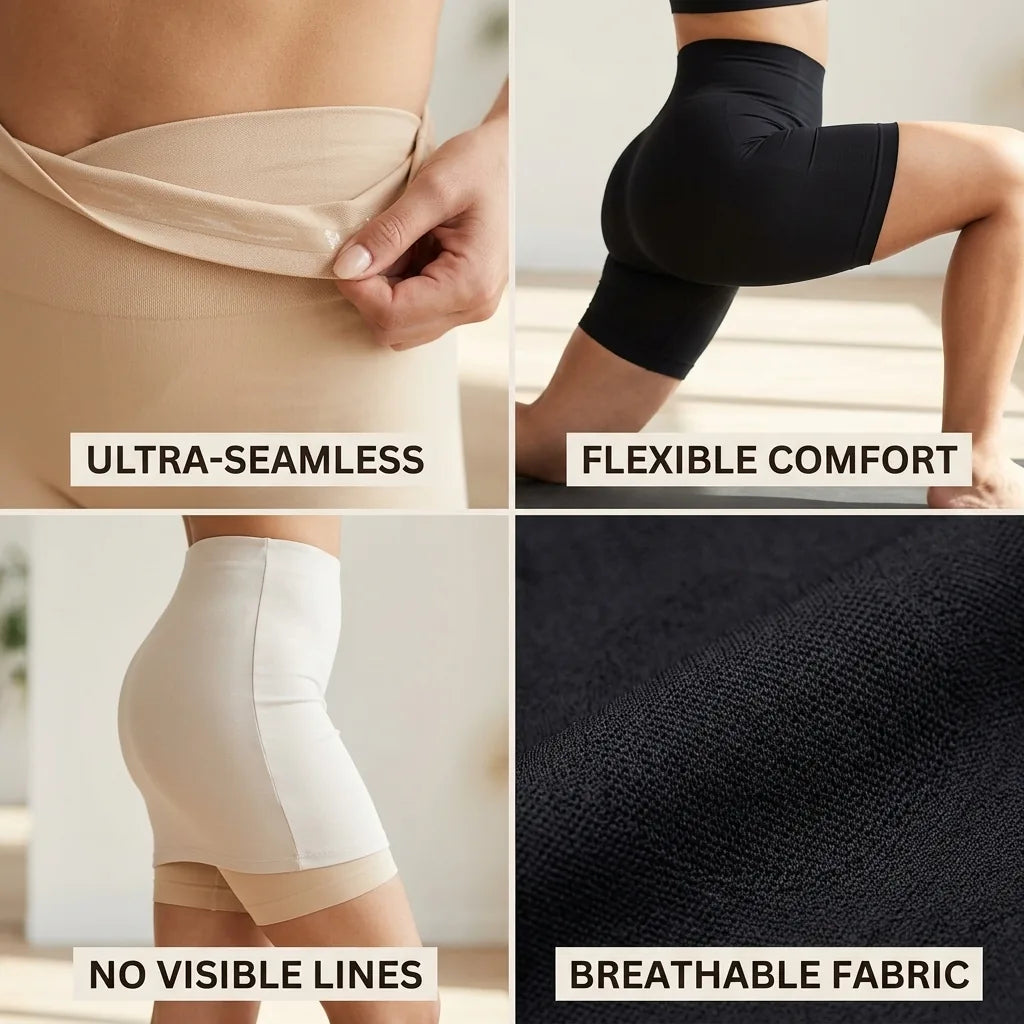 Shaping Shorts High-Waist Seamless & Breathable Silicone Waistband