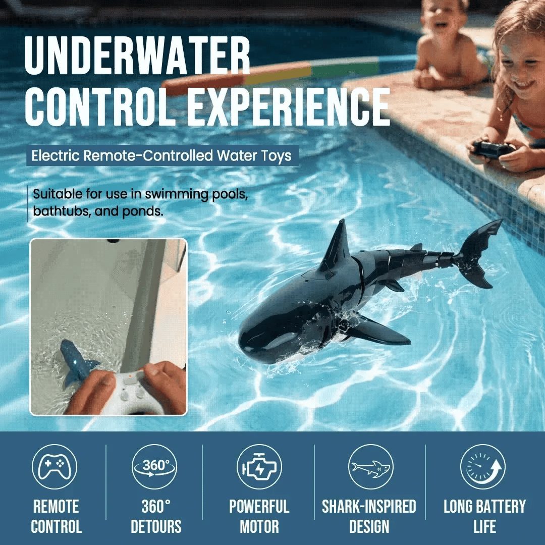 Shark Toy Remote-Controlled Pool & Bathtub Play