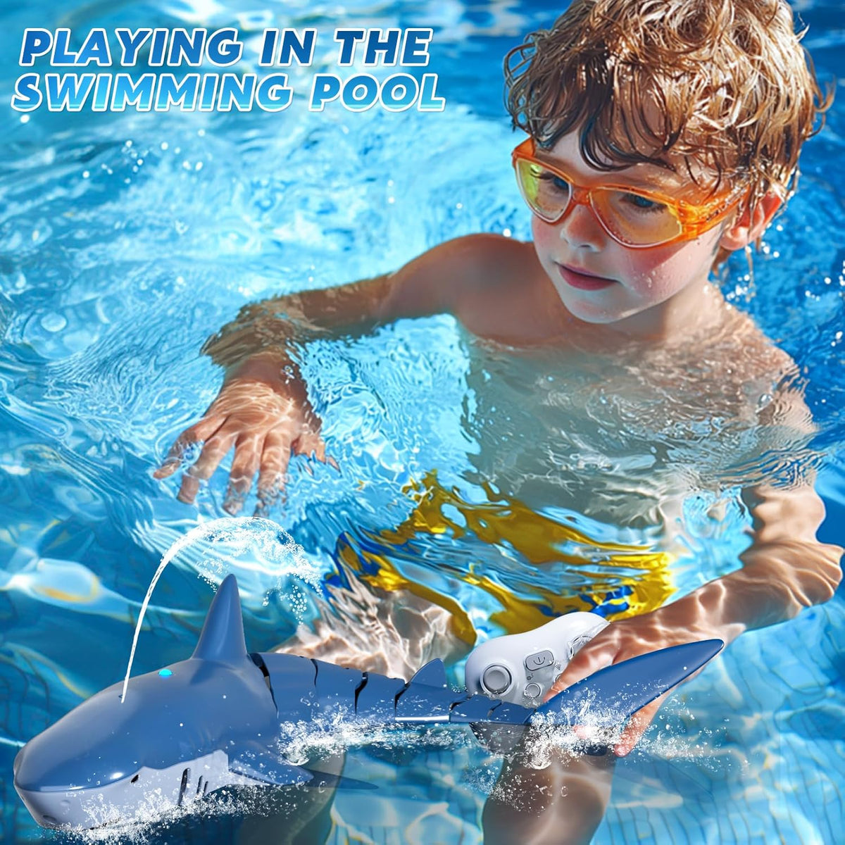 Shark Toy Remote-Controlled Pool & Bathtub Play
