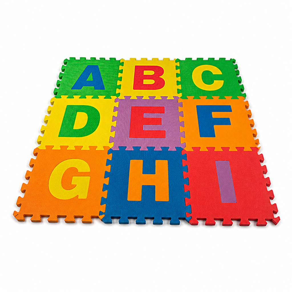 Shock-Absorbing EVA Foam Baby Play Mat (Set of 9)