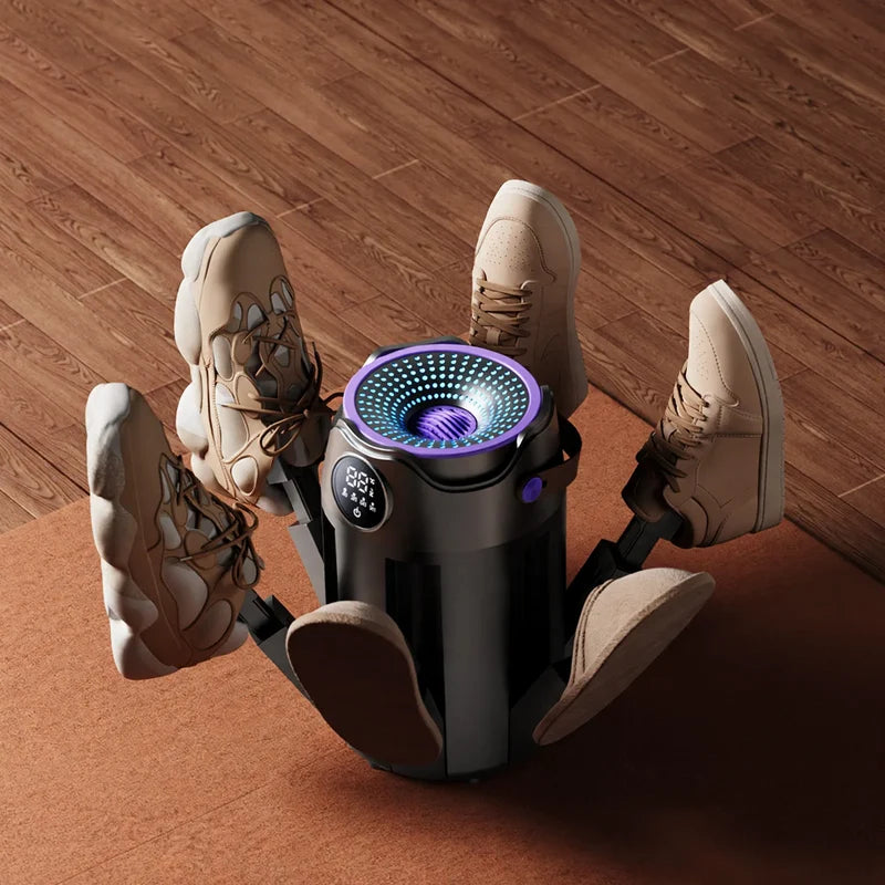 Shoe Dryer Six-Arm Adjustable Timer Gentle Heat
