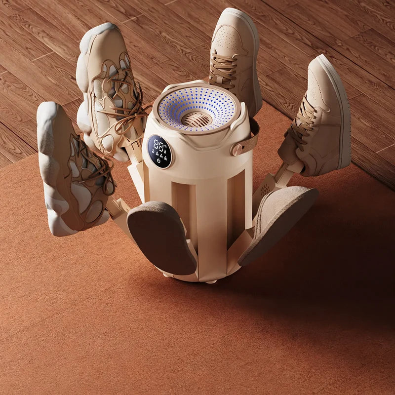 Shoe Dryer Six-Arm Adjustable Timer Gentle Heat