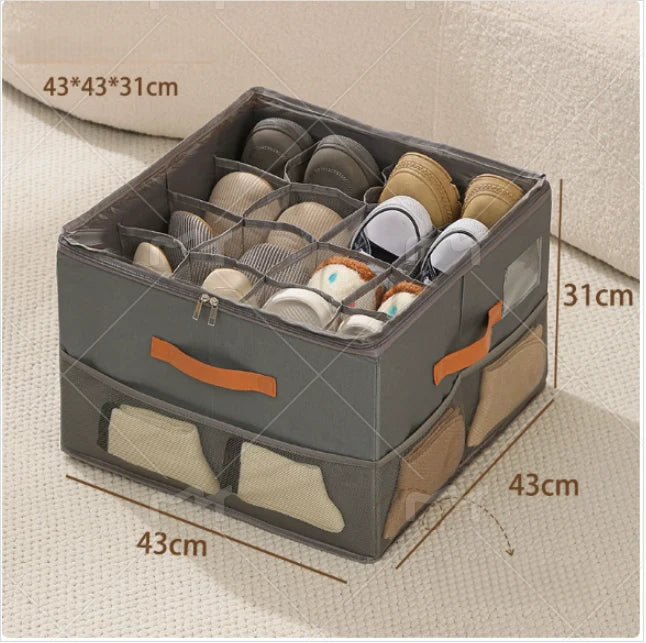 Shoe Organizer Foldable Fabric Space-Saving
