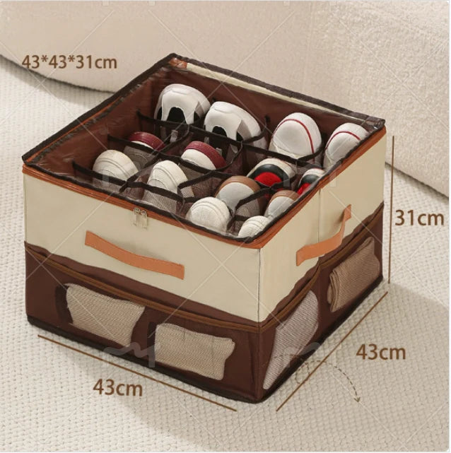 Shoe Organizer Foldable Fabric Space-Saving