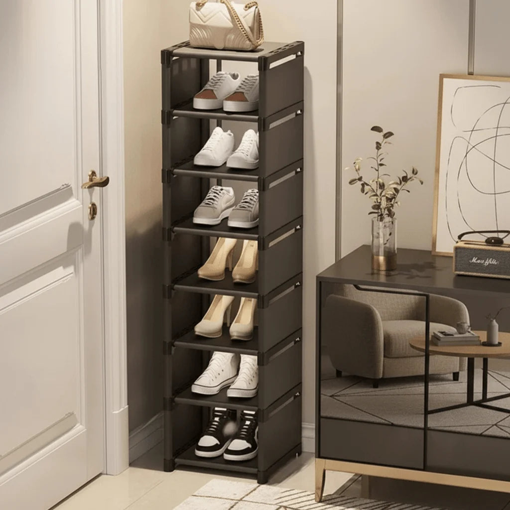 Shoe Rack Corner Design Stackable Tool-Free Assembly