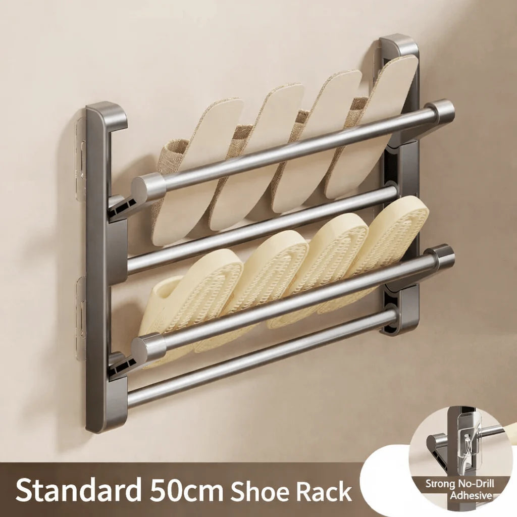 Shoe Rack Wall-Mounted With Integrated Drainage System