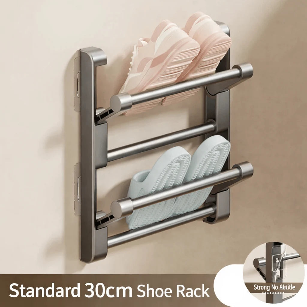 Shoe Rack Wall-Mounted With Integrated Drainage System