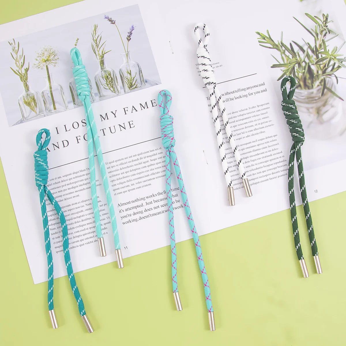 Shoelaces Tear-Resistant Fabric Colorful Patterns For Sneakers & Boots