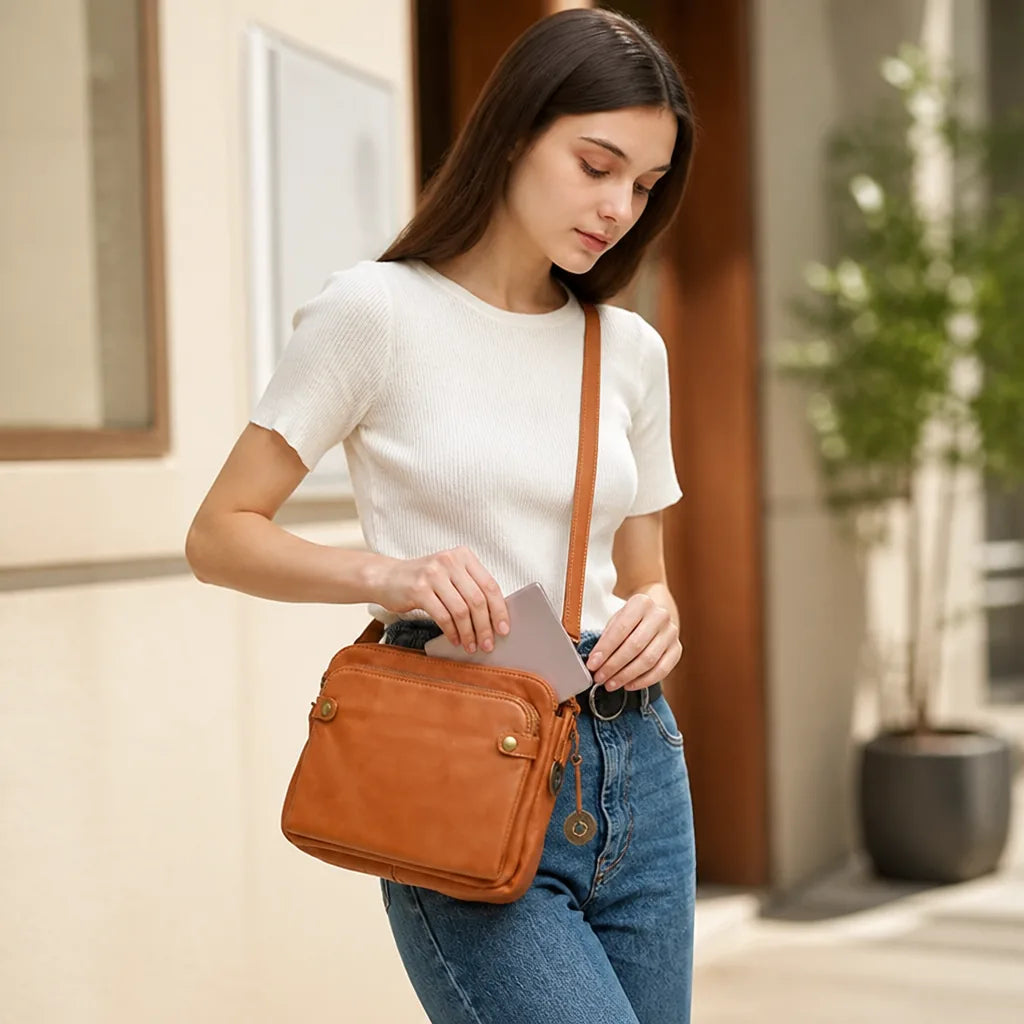 Shoulder Bag Convertible Crossbody PU Leather Adjustable Strap