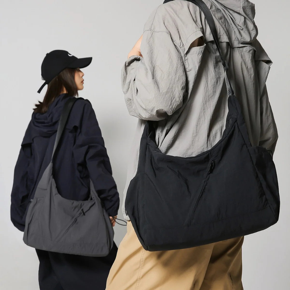 Shoulder Bag Water-Resistant Multiple Compartments Adjustable Strap