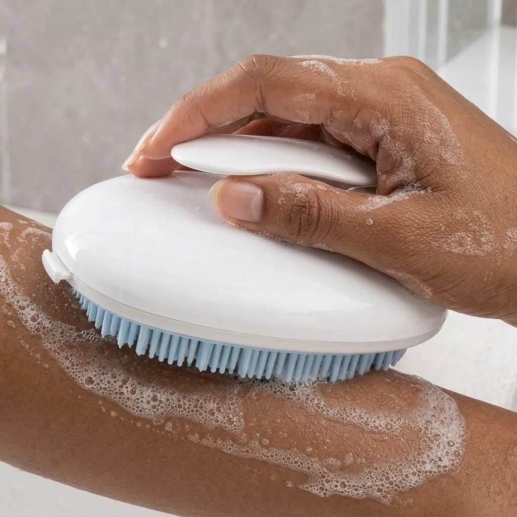 Shower Brush Silicone Bristles Long or Short Handle