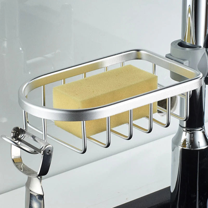 Shower Caddy Aluminum No-Drill Pipe Mount