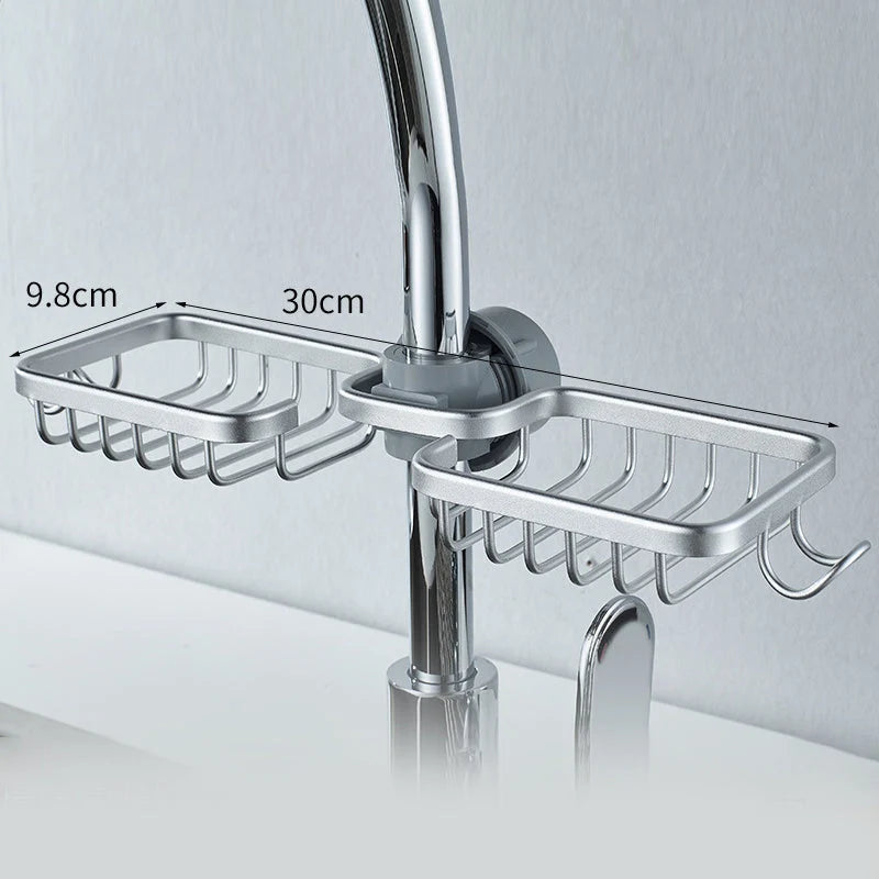 Shower Caddy Aluminum No-Drill Pipe Mount