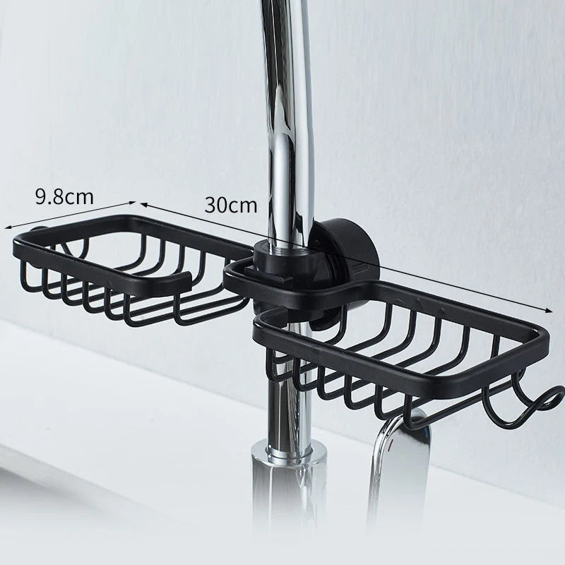 Shower Caddy Aluminum No-Drill Pipe Mount