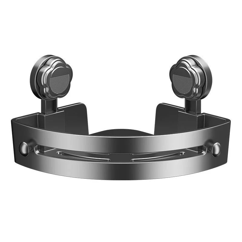 Shower Corner Shelf No-Drill Suction Mount Fast-Draining