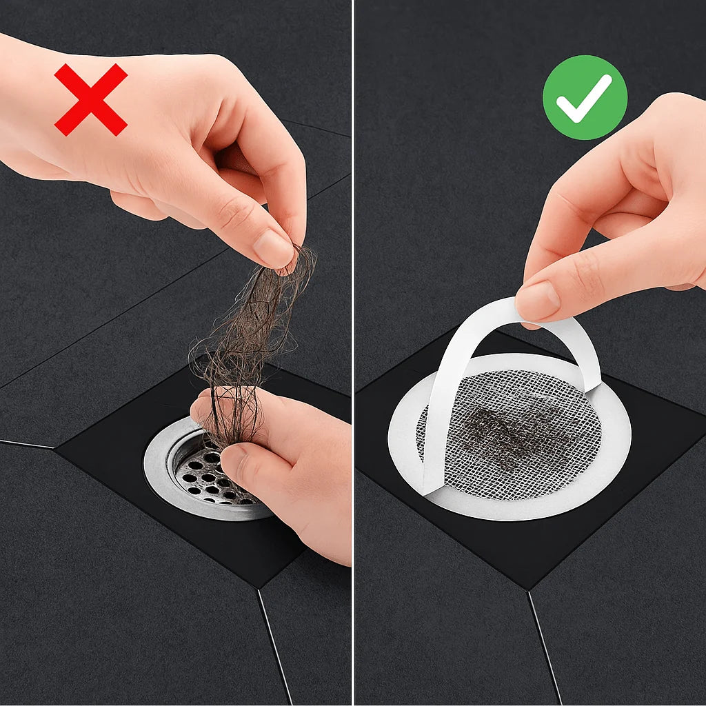 Shower Drain Hair Catcher Disposable Mesh Clog Protection