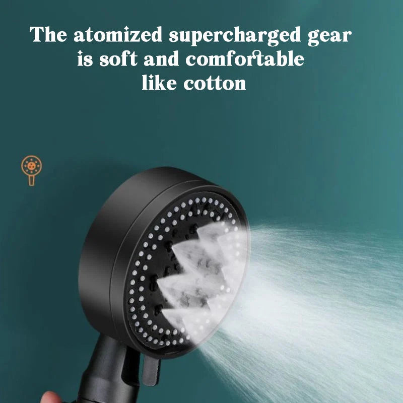 Shower Head High Pressure 5 Spray Modes Silicone Nozzles