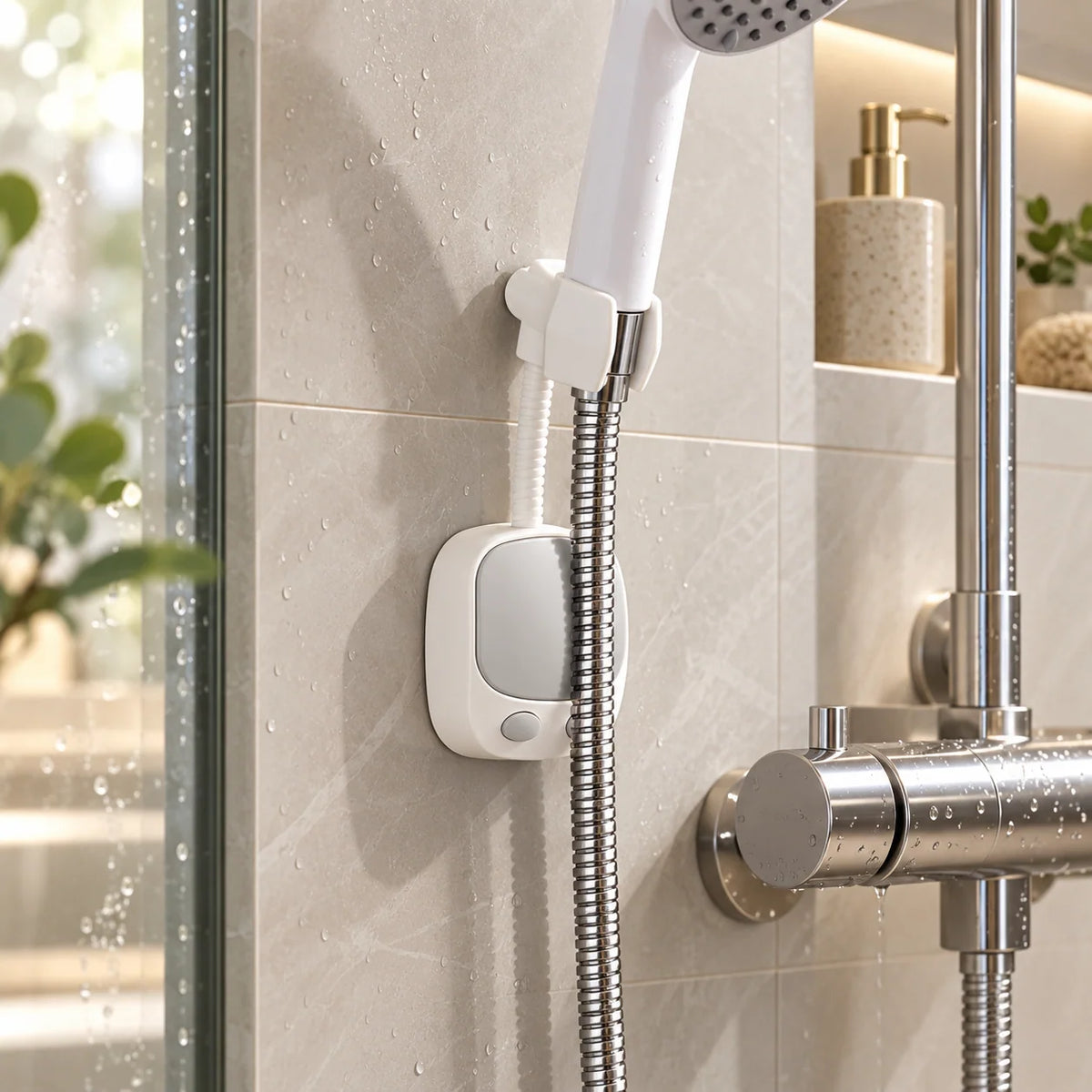 Shower Head Holder 360° Adjustable Drill-Free Adhesive Mount