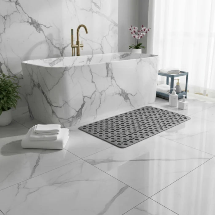 Shower Mat Non-Slip Suction Cups Quick-Drying Washable
