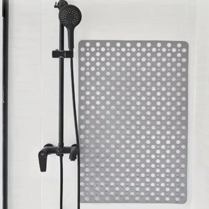 Shower Mat Square Non-Slip Suction Cups Drainage Holes