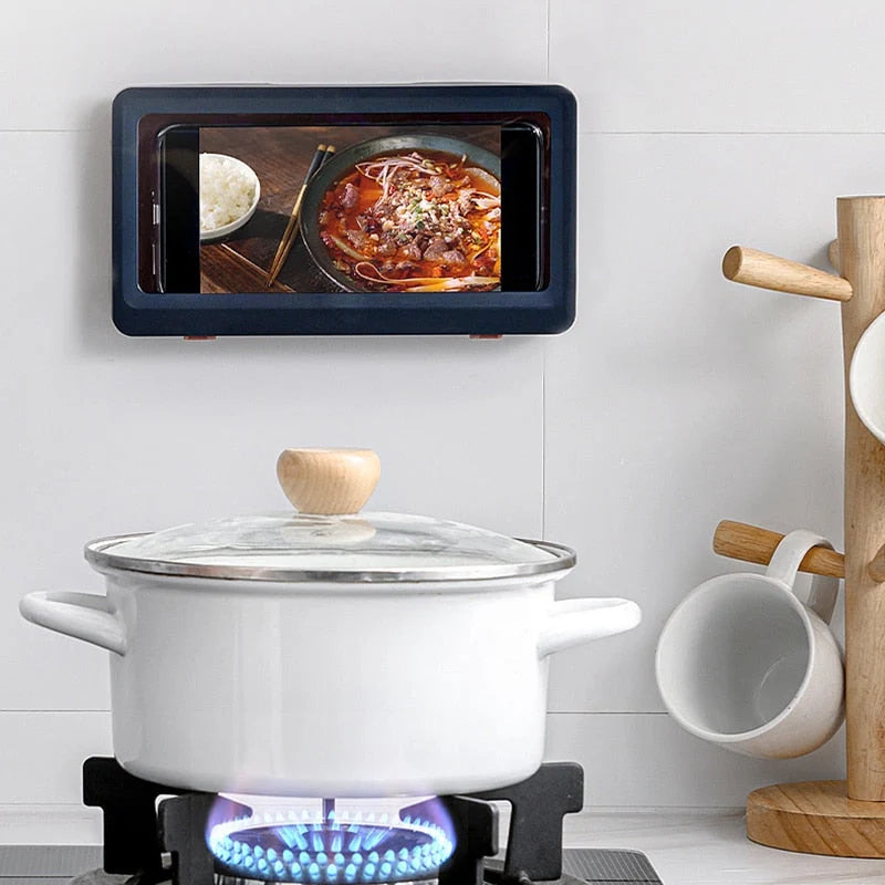 Shower Phone Holder Waterproof Touchscreen Anti-Fog No-Drill Mount