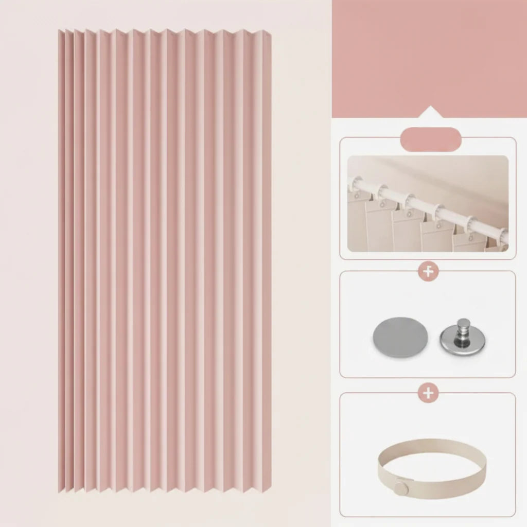Shower Screen Foldable Magnetic Waterproof PVC